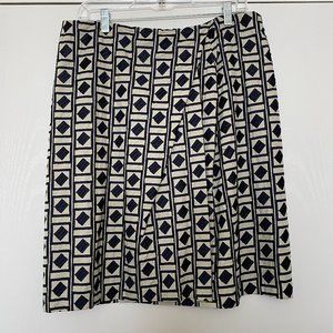 dries van noten print faux wrap skirt